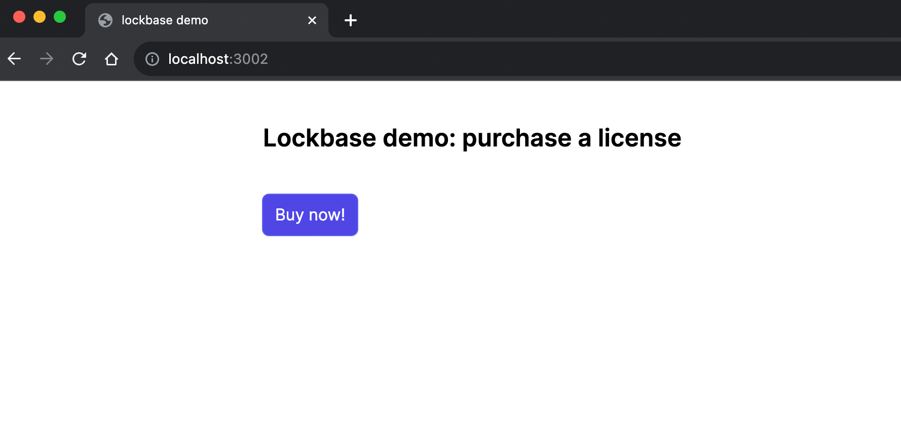 A screenshot of the Lockbase demo web application